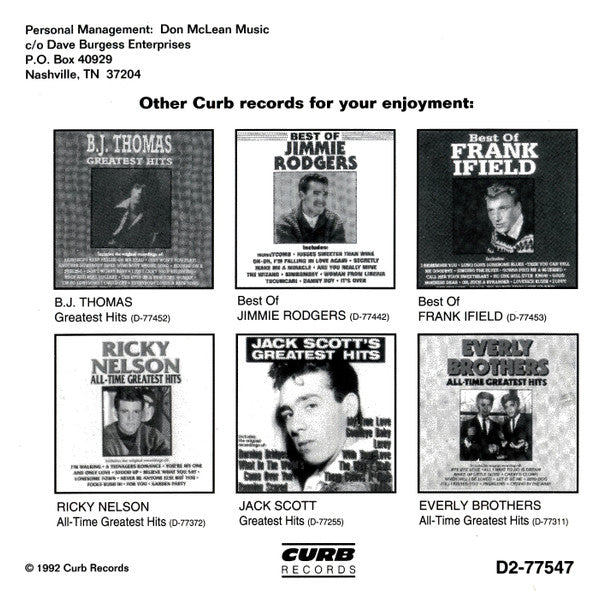 Don McLean - Classics (CD) -