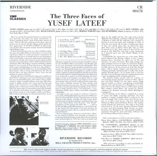 Yusef Lateef - The Three Faces Of Yusef Lateef - 2022