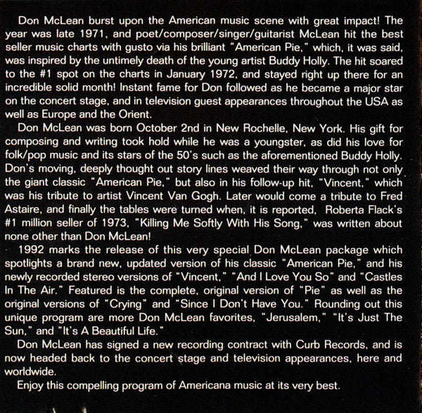 Don McLean - Classics (CD) -