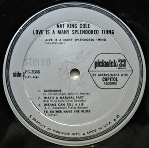 Nat King Cole - Love Is A Many Splendored Thing - 1966