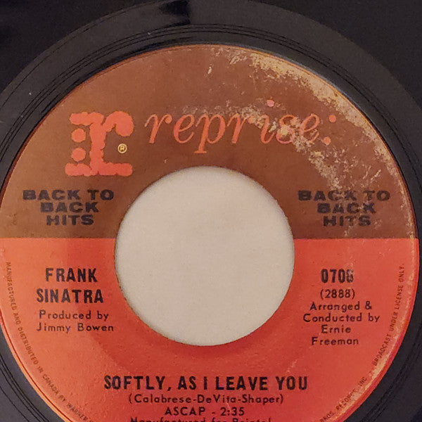 Frank Sinatra - The September Of My Years / Softly, As I Leave You -