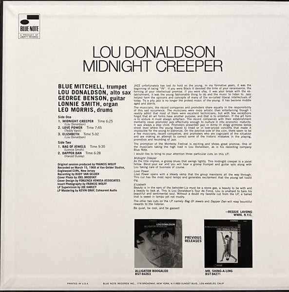 Lou Donaldson - Midnight Creeper - 2024