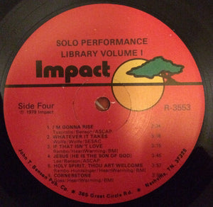 John T. Benson - The Benson Solo Performance Library Songbook Volume 1 - 1979