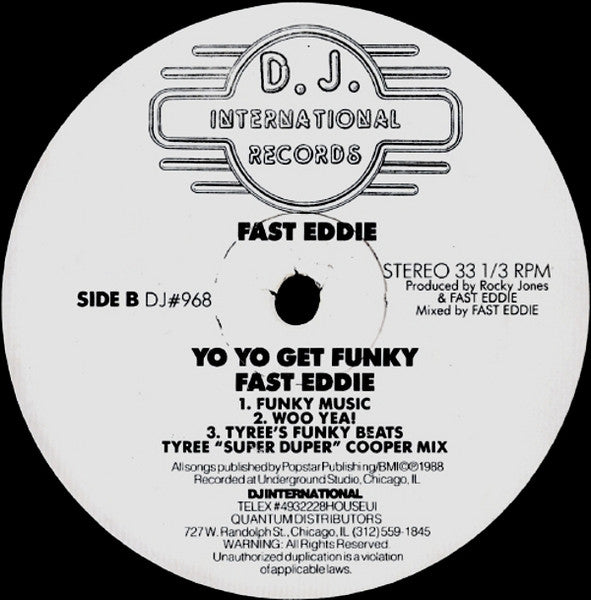 "Fast" Eddie Smith - Yo Yo Get Funky - 1988