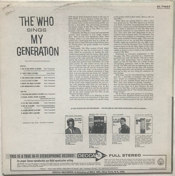 The Who - The Who Sings My Generation