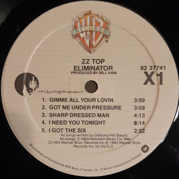 ZZ Top - Eliminator Vinyl Record