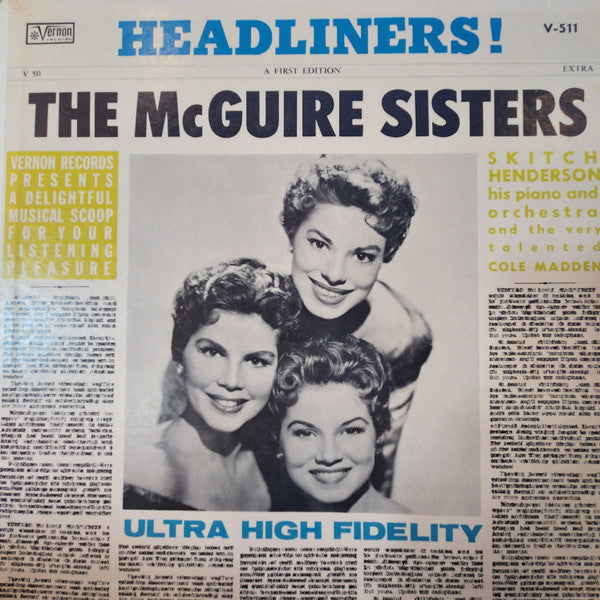 McGuire Sisters - Headliners!