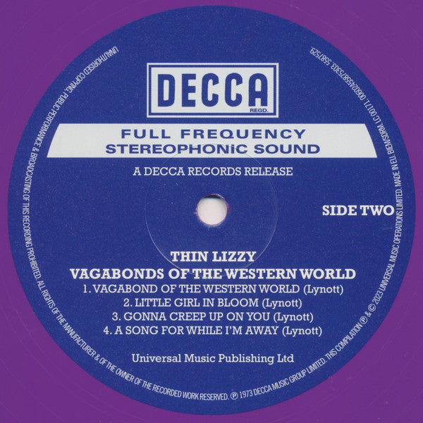 Thin Lizzy - Vagabonds Of The Western World Vinyl Record