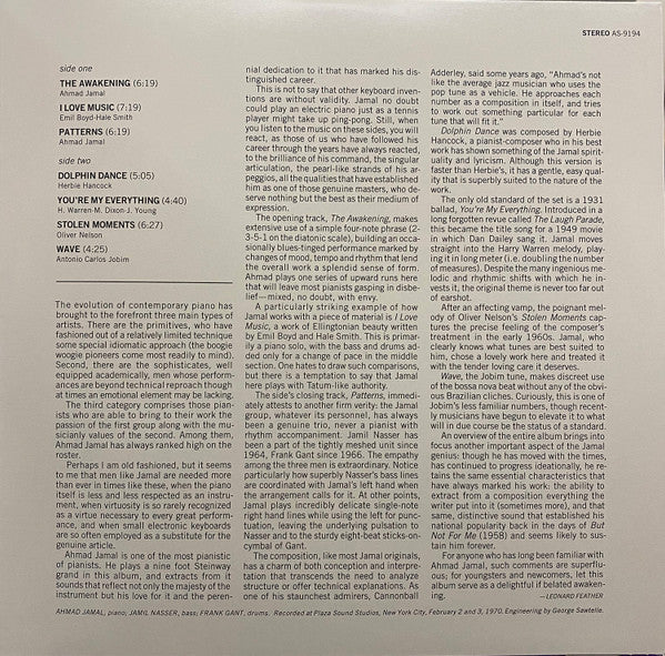 Ahmad Jamal Trio - The Awakening - 2023