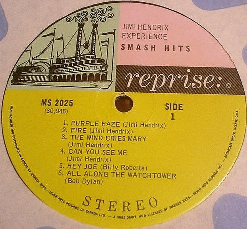 Jimi Hendrix Experience - Smash Hits Vinyl Record