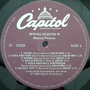 Missing Persons - Spring Session M - 1982