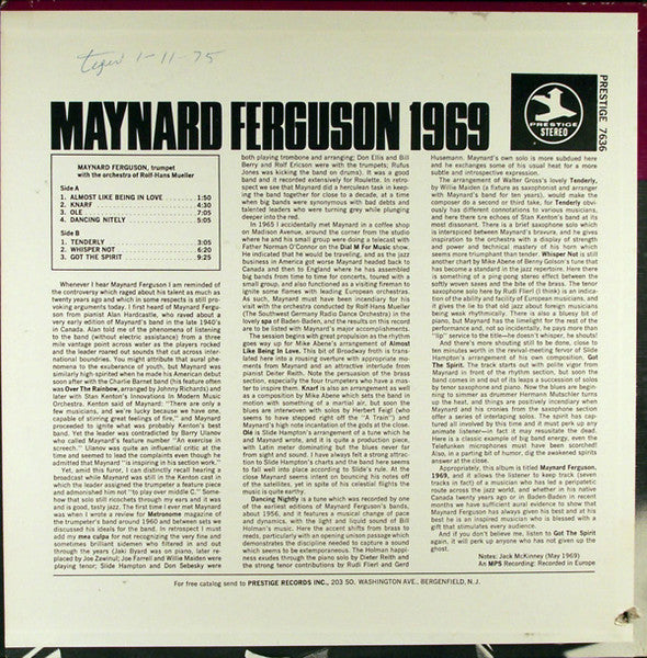 Maynard Ferguson - 1969