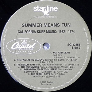 Various - Summer Means Fun - California Surf Music 1962-1974 Vinyl Record