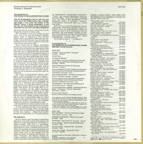 Various - An Introduction To The World Of SQ Quadraphonic Sound - 1973