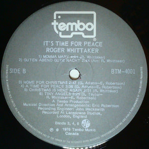 Roger Whittaker - A Time For Peace (The Roger Whittaker Christmas Album) - 1976