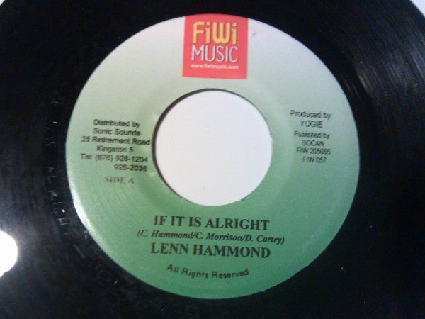 Lenn Hammond - If It Is Alright