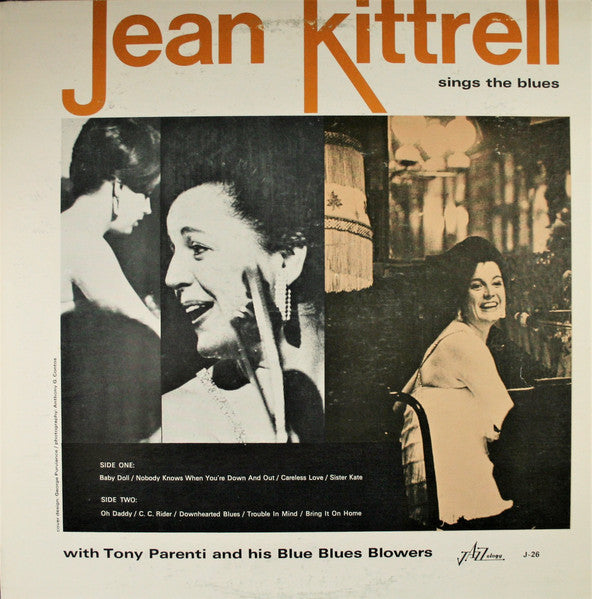 Jean Kittrell with Tony Parenti And His Blue Blues Blowers - Sings The Blues Vinyl Record