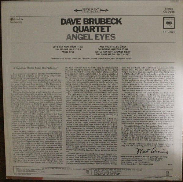 The Dave Brubeck Quartet - Angel Eyes