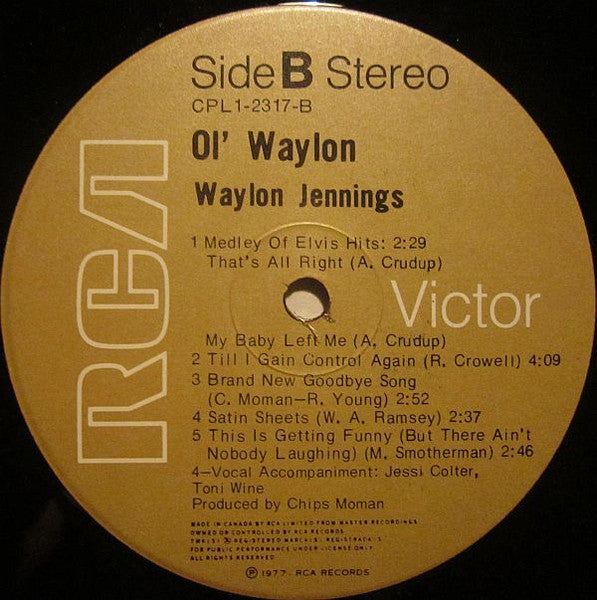 Waylon Jennings - Ol' Waylon Vinyl Record