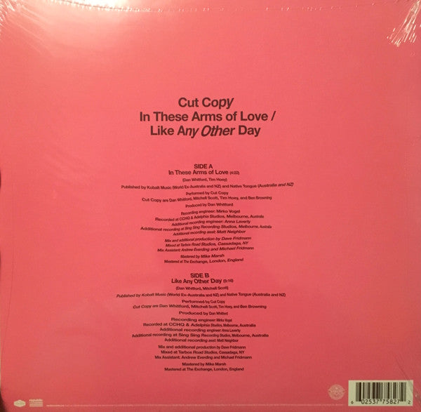 Cut Copy - In These Arms Of Love / Like Any Other Day