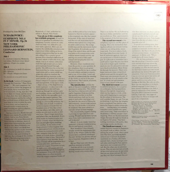 Pyotr Ilyich Tchaikovsky - Leonard Bernstein, New York Philharmonic - Symphony 4 - 1976