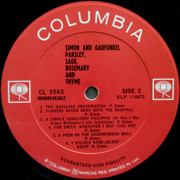 Simon & Garfunkel - Parsley, Sage, Rosemary And Thyme - 1966