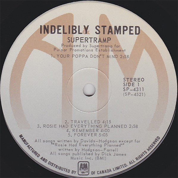 Supertramp - Indelibly Stamped -