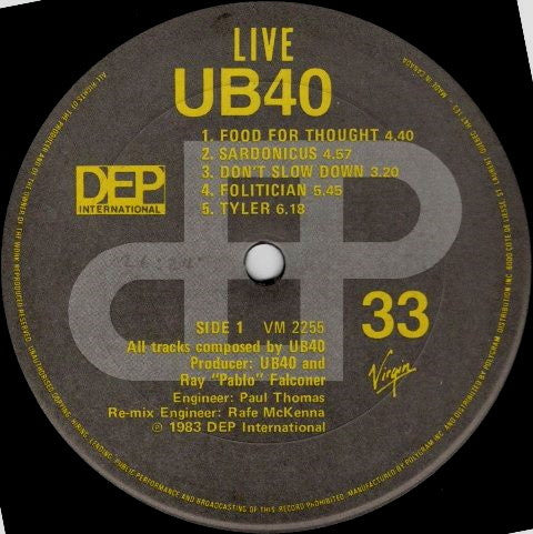 UB40 - Live - 1983