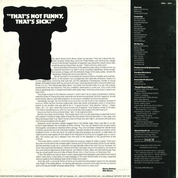 National Lampoon - That's Not Funny, That's Sick - 1977