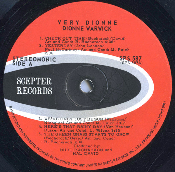 Dionne Warwick - Very Dionne - 1970