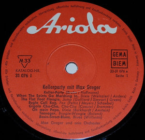 Max Greger - Kellerparty Vinyl Record