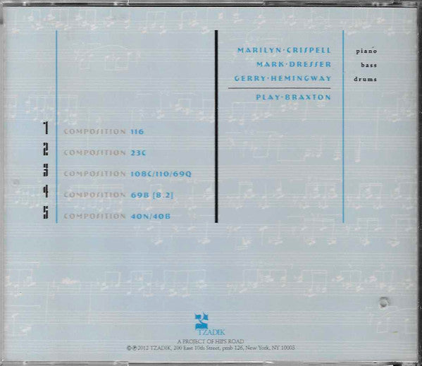 Marilyn Crispell, Mark Dresser, Gerry Hemingway - Play Braxton (CD) - 2012
