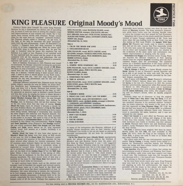 King Pleasure - Original Moody's Mood - 1968