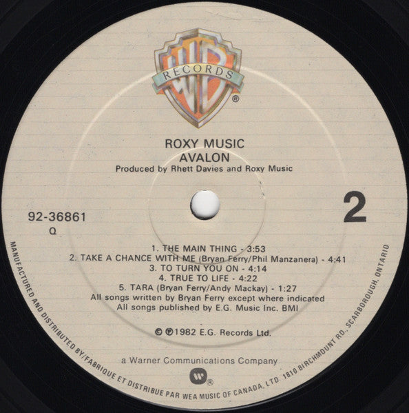 Roxy Music - Avalon - 1982