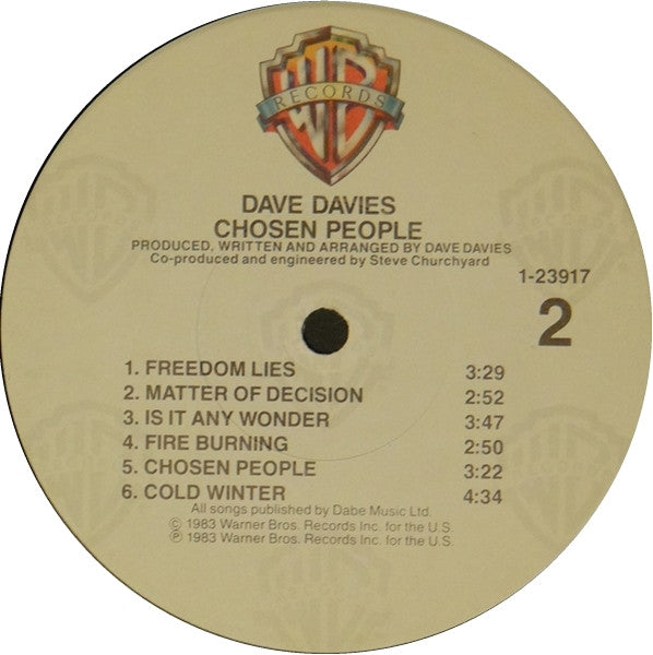 Dave Davies - Chosen People - 1983