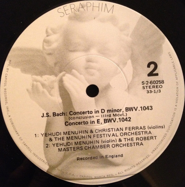 Johann Sebastian Bach - Yehudi Menuhin, Christian Ferras, Menuhin Festival Orchestra, Robert Masters Chamber Orchestra - Violin Concertos & Double Concerto -