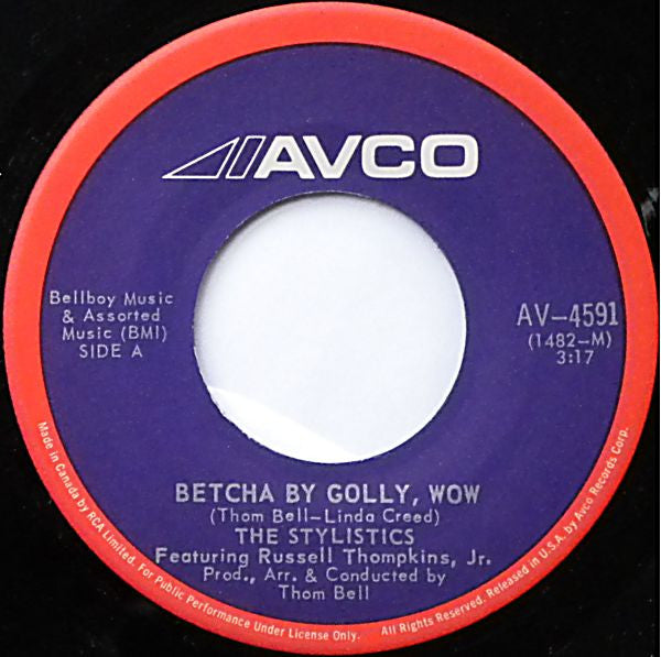 The Stylistics - Betcha By Golly, Wow / Ebony Eyes