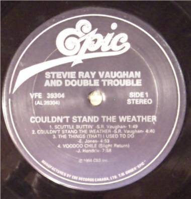 Stevie Ray Vaughan & Double Trouble - Couldn't Stand The Weather -