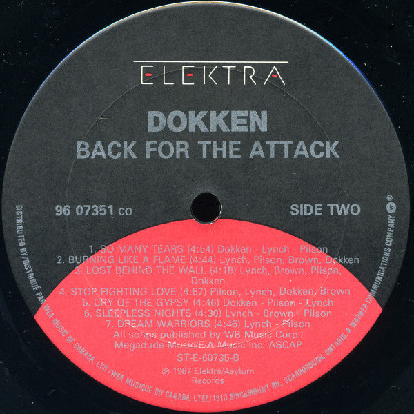 Dokken - Back For The Attack - 1987