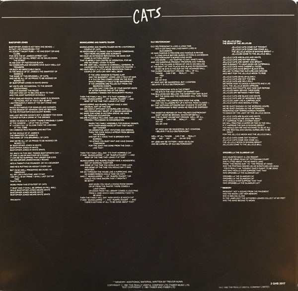 Andrew Lloyd Webber - Cats: Original London Cast Album