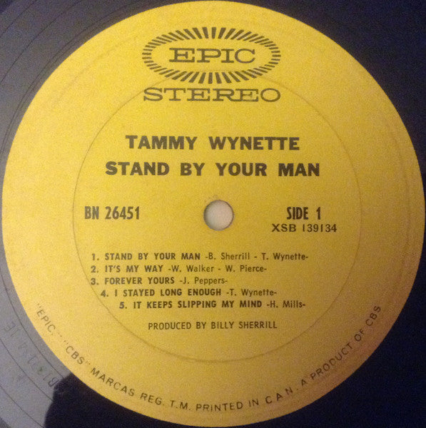 Tammy Wynette - Stand By Your Man Vinyl Record