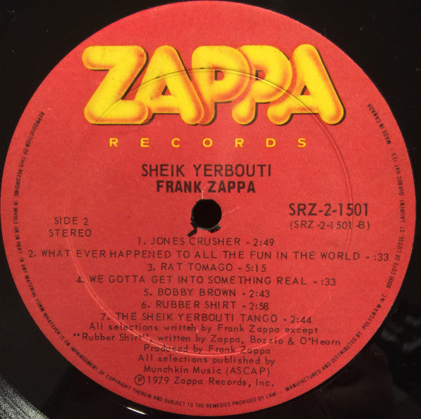 Frank Zappa - Sheik Yerbouti - 1979
