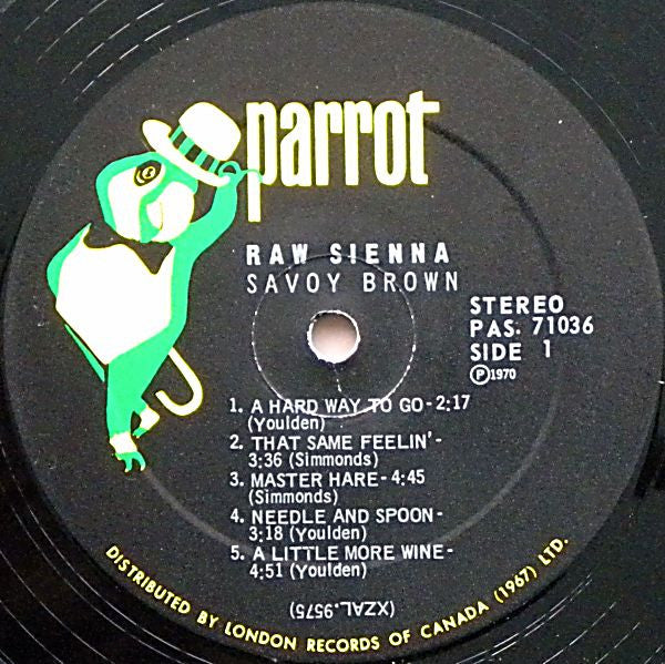 Savoy Brown - Raw Sienna Vinyl Record