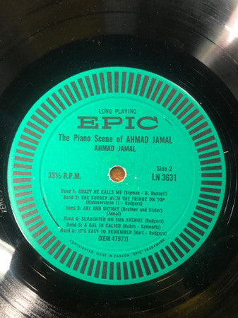 Ahmad Jamal - The Piano Scene Of Ahmad Jamal - 1959