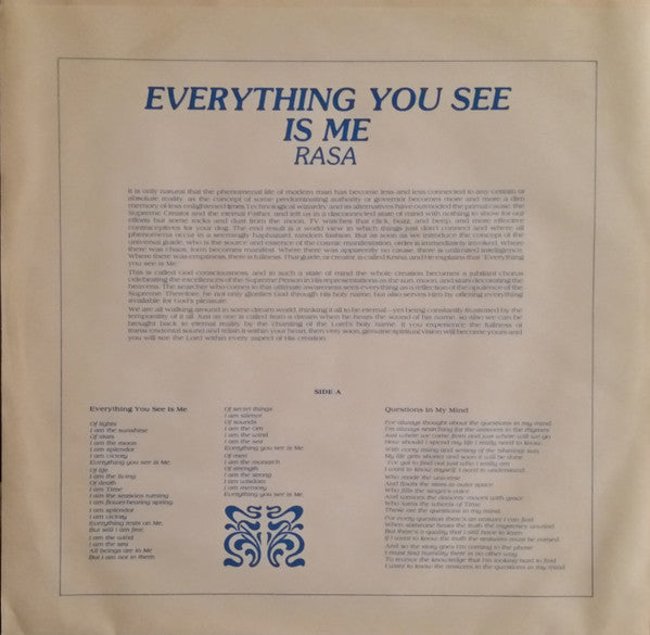 Rasa (9) - Everything You See Is Me