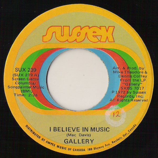 Gallery (2) - I Believe In Music / Someone