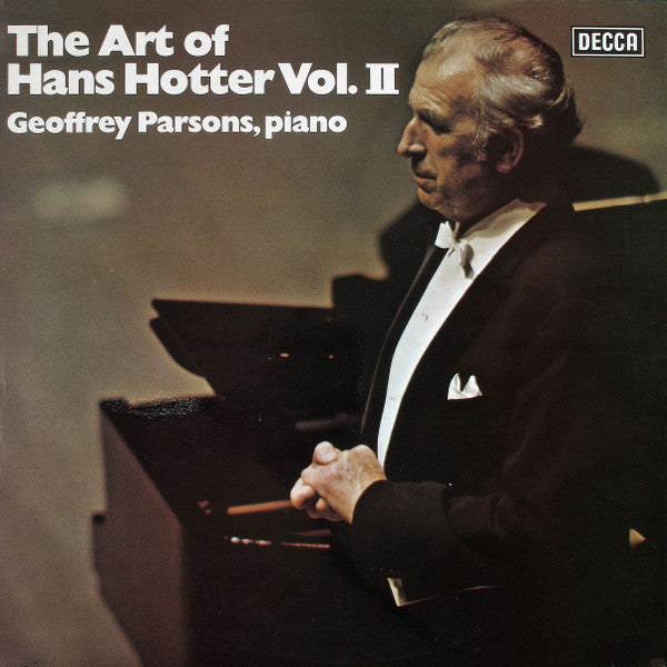 Hans Hotter, Geoffrey Parsons - The Art Of Hans Hotter Vol. II - 1976