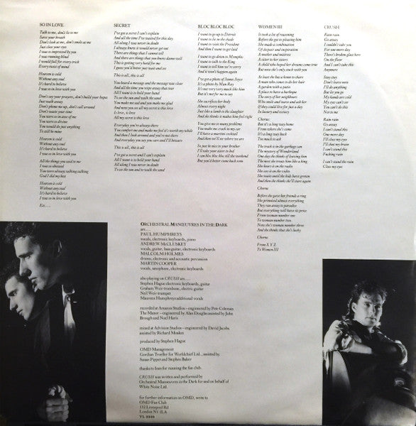 Orchestral Manoeuvres In The Dark - Crush - 1985