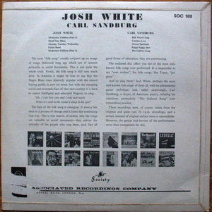 Josh White and Carl Sandburg - Josh White And Carl Sandburg 1965 - Quarantunes