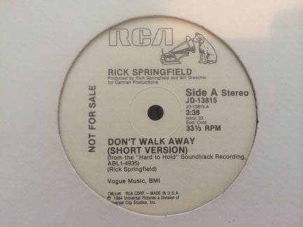 Rick Springfield - Don't Walk Away